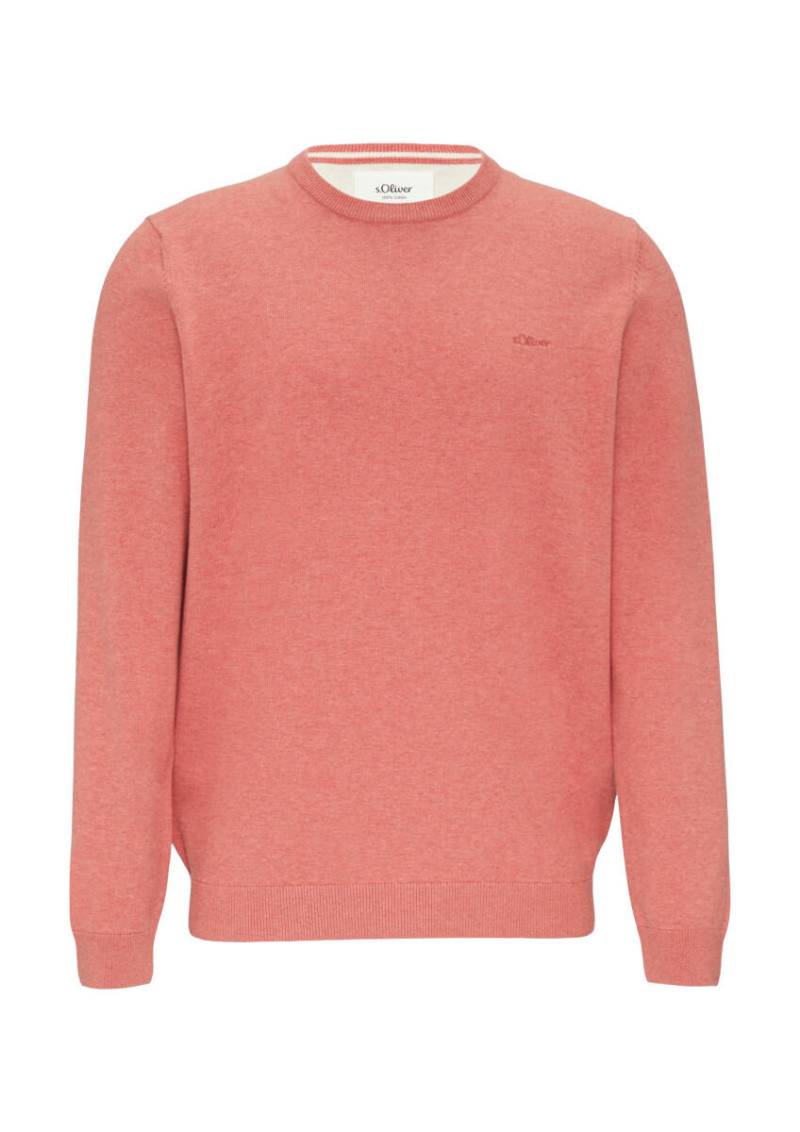 s.Oliver Red Label - Strickpullover mit Logo-Stickerei pink - Gr. - M von s.Oliver Red Label