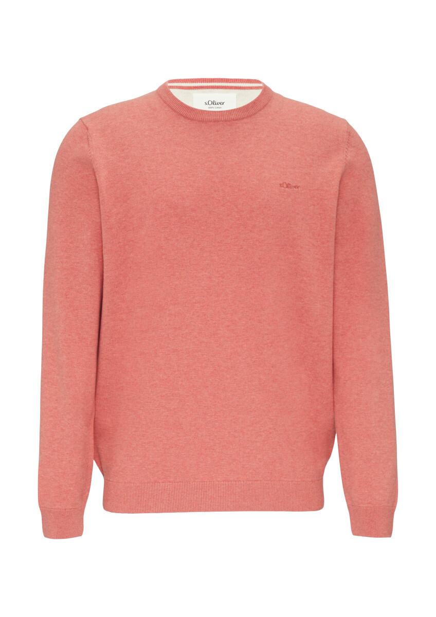 s.Oliver Red Label - Strickpullover mit Logo-Stickerei pink - Gr. - XXL von s.Oliver Red Label