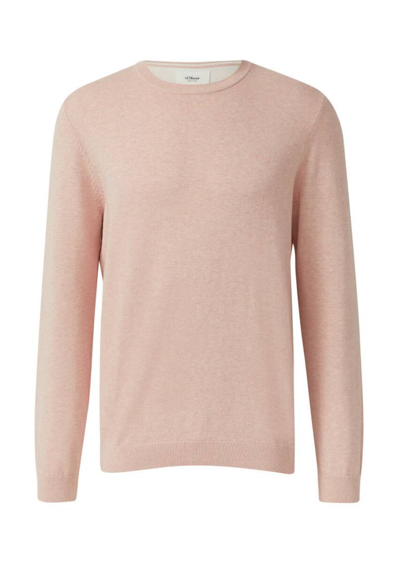 s.Oliver Red Label - Strickpullover mit Logo-Stickerei pink - Gr. - XXL von s.Oliver Red Label