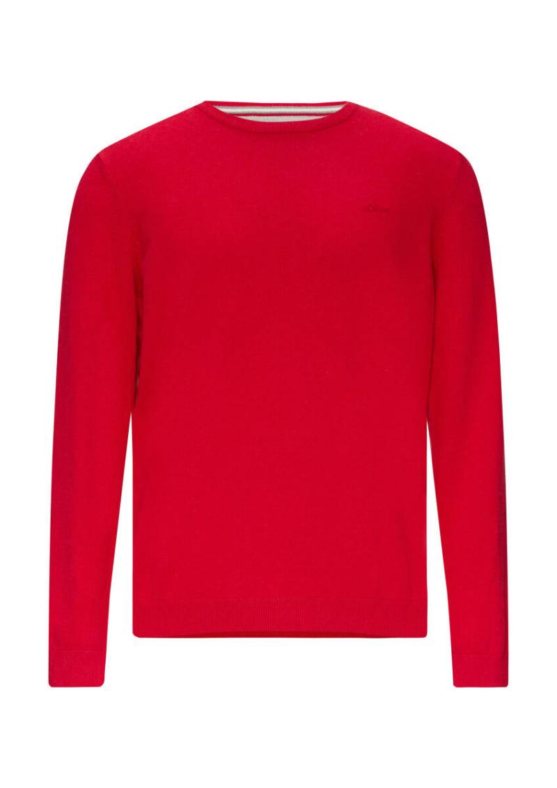 s.Oliver Red Label - Strickpullover mit Logo-Stickerei rot - Gr. - L von s.Oliver Red Label