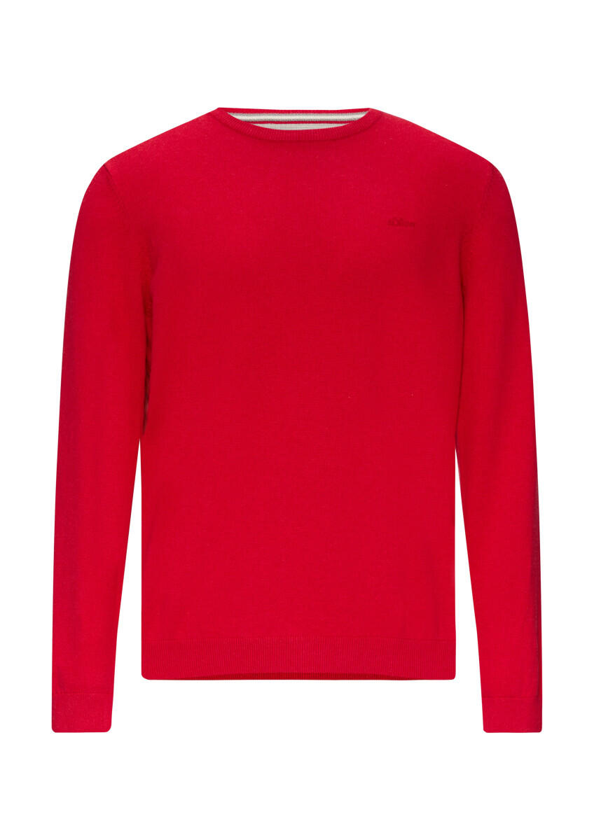 s.Oliver Red Label - Strickpullover mit Logo-Stickerei rot - Gr. - S von s.Oliver Red Label