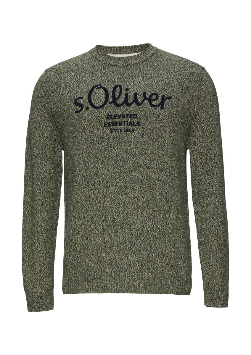 s.Oliver Red Label - Strickpullover mit Logo grün - Gr. - XXL von s.Oliver Red Label