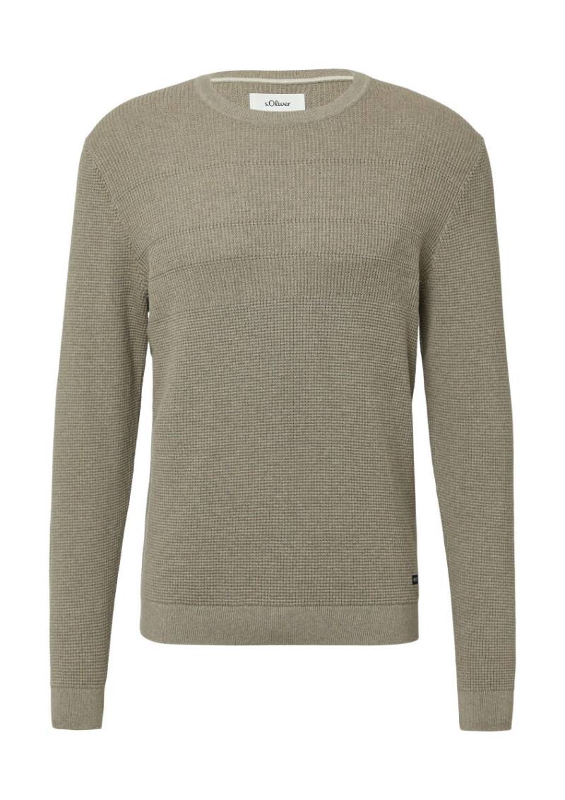 s.Oliver Red Label - Strickpullover mit Mustermix und Rundhals beige - Gr. - XXL von s.Oliver Red Label
