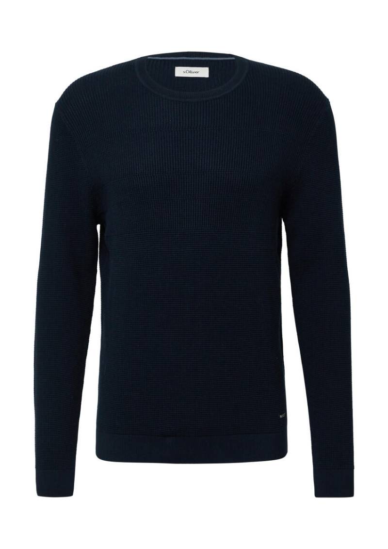 s.Oliver Red Label - Strickpullover mit Mustermix und Rundhals blau - Gr. - XXL von s.Oliver Red Label
