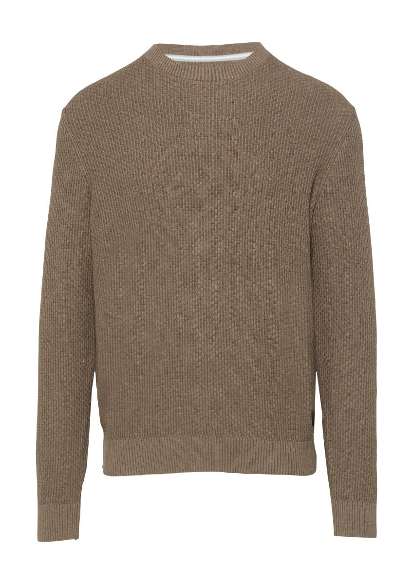 s.Oliver Red Label - Strickpullover mit Musterstruktur braun - Gr. - L von s.Oliver Red Label