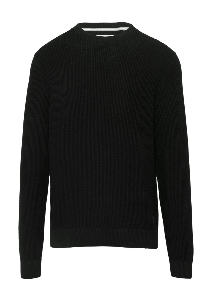 s.Oliver Red Label - Strickpullover mit Musterstruktur schwarz - Gr. - XXL von s.Oliver Red Label