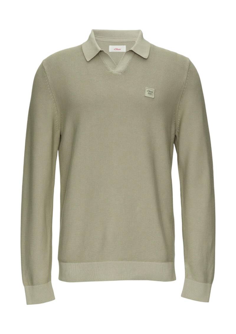 s.Oliver Red Label - Strickpullover mit Polokragen beige - Gr. - XXL von s.Oliver Red Label