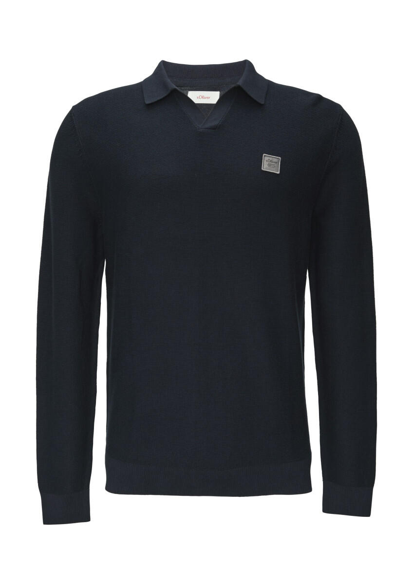 s.Oliver Red Label - Strickpullover mit Polokragen blau - Gr. - S von s.Oliver Red Label
