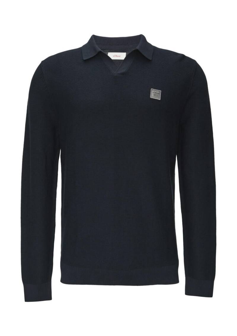 s.Oliver Red Label - Strickpullover mit Polokragen blau - Gr. - S von s.Oliver Red Label