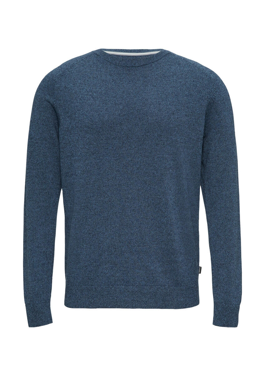 s.Oliver Red Label - Strickpullover mit Rippbündchen blau - Gr. - S von s.Oliver Red Label