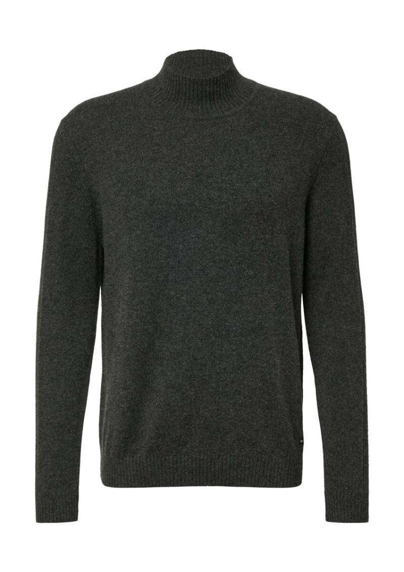 s.Oliver Red Label - Strickpullover mit Rippbündchen und Stehkragen grau - Gr. - S von s.Oliver Red Label