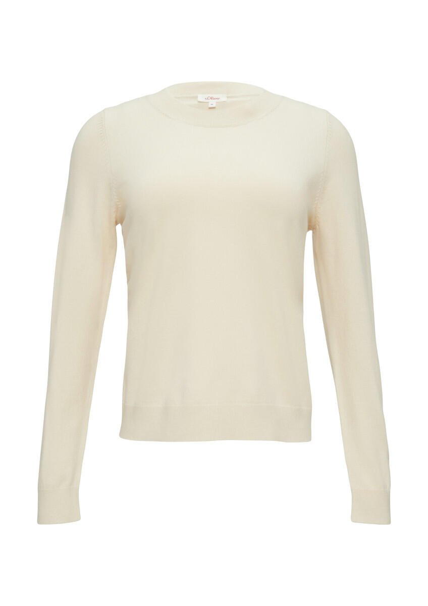 s.Oliver Red Label - Strickpullover mit Rundhalsausschnitt beige - Gr. - 46 von s.Oliver Red Label