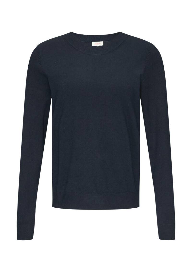 s.Oliver Red Label - Strickpullover mit Rundhalsausschnitt blau - Gr. - 36 von s.Oliver Red Label