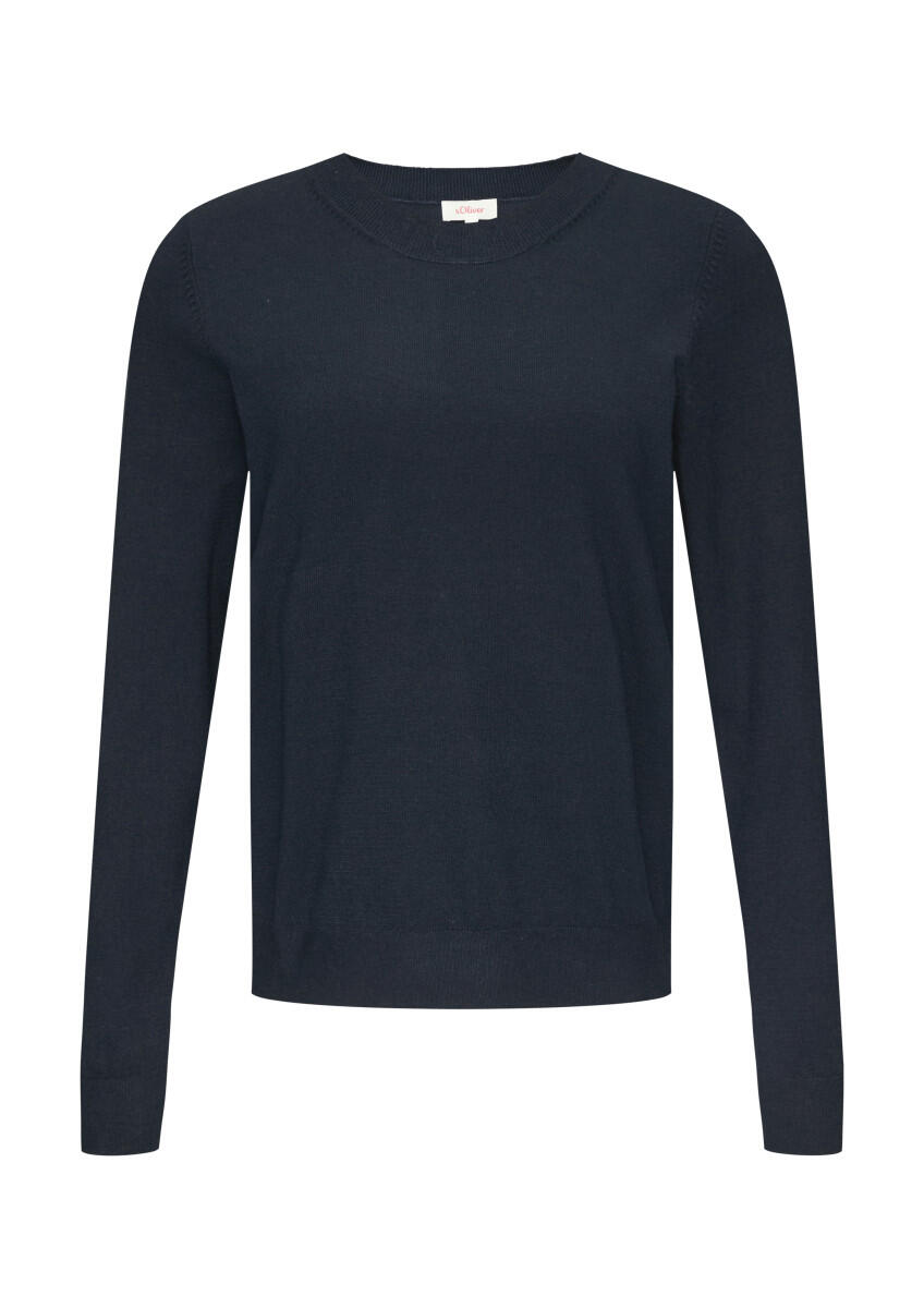 s.Oliver Red Label - Strickpullover mit Rundhalsausschnitt blau - Gr. - 40 von s.Oliver Red Label