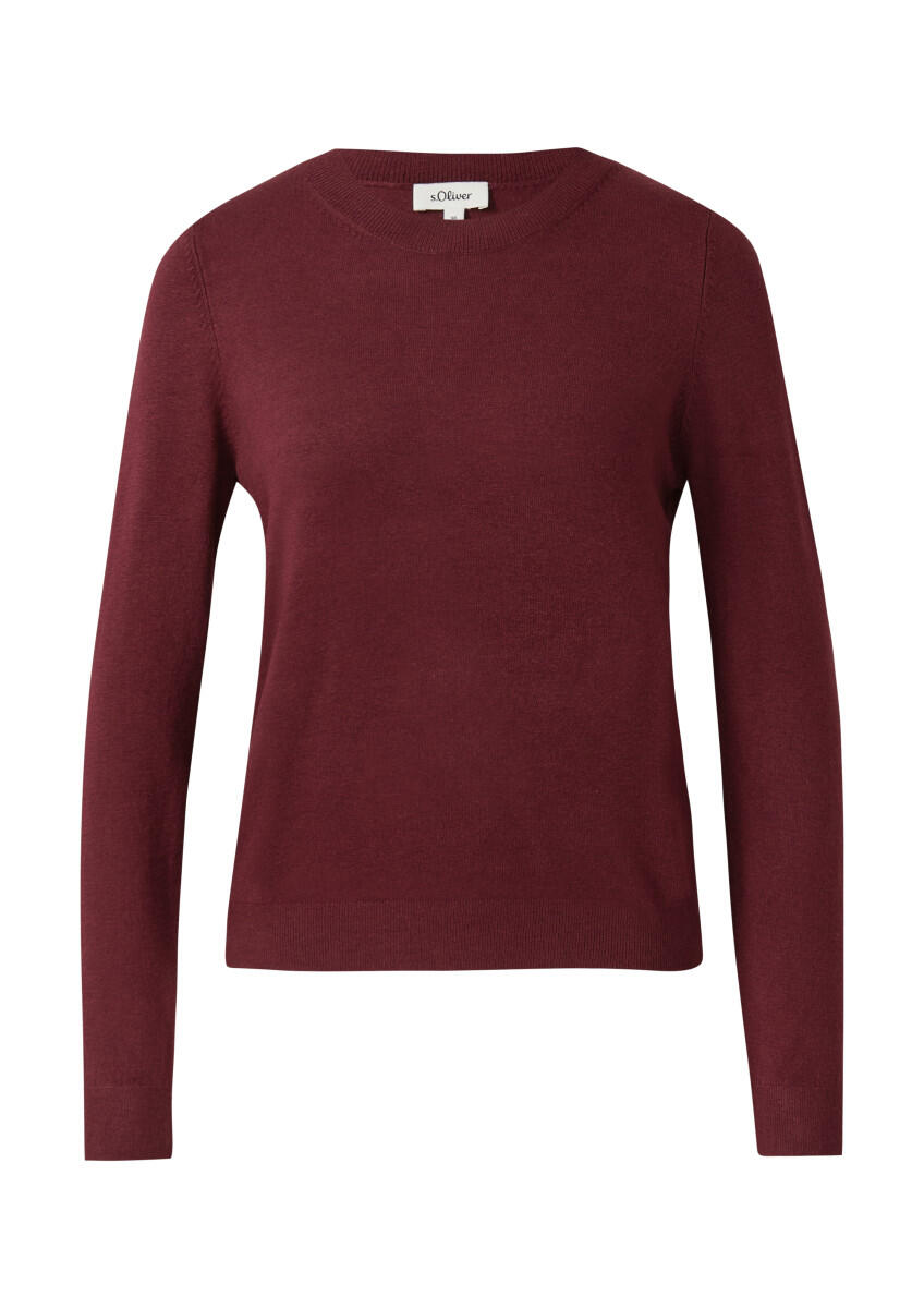 s.Oliver Red Label - Strickpullover mit Rundhalsausschnitt rot - Gr. - 40 von s.Oliver Red Label