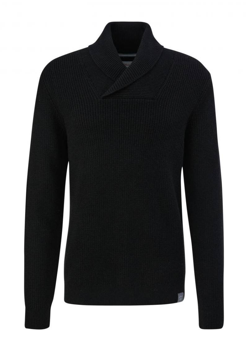 s.Oliver Red Label - Strickpullover mit Schalkragen schwarz - Gr. - S von s.Oliver Red Label