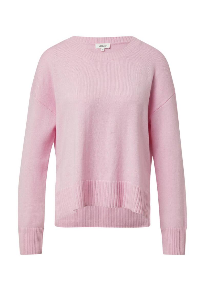 s.Oliver Red Label - Strickpullover mit Seitenschlitzen pink - Gr. - 34 von s.Oliver Red Label