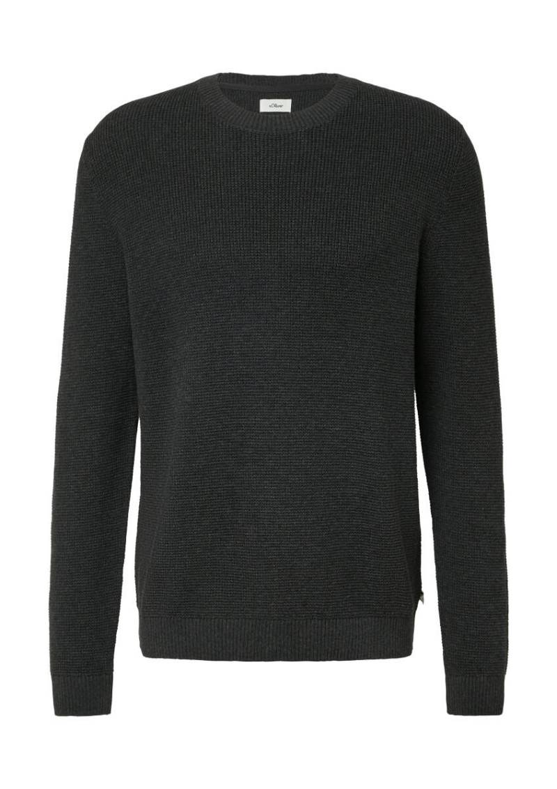 s.Oliver Red Label - Strickpullover mit Strukturmuster grau - Gr. - XXL von s.Oliver Red Label
