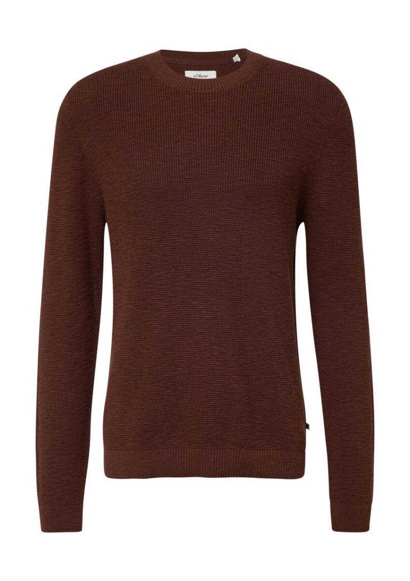 s.Oliver Red Label - Strickpullover mit Strukturmuster rot - Gr. - 3XL von s.Oliver Red Label
