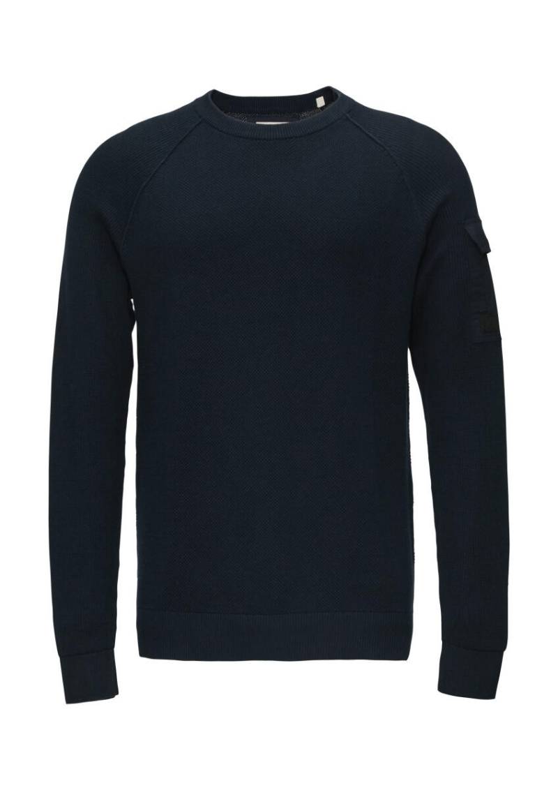 s.Oliver Red Label - Strickpullover mit aufgesetzter Tasche am Arm blau - Gr. - S von s.Oliver Red Label