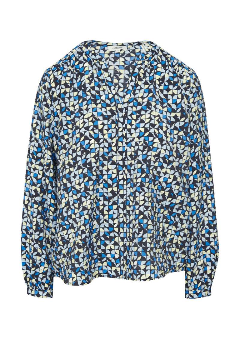 s.Oliver Red Label - Strukturierte Bluse aus Viskosemix blau - Gr. - 34 von s.Oliver Red Label
