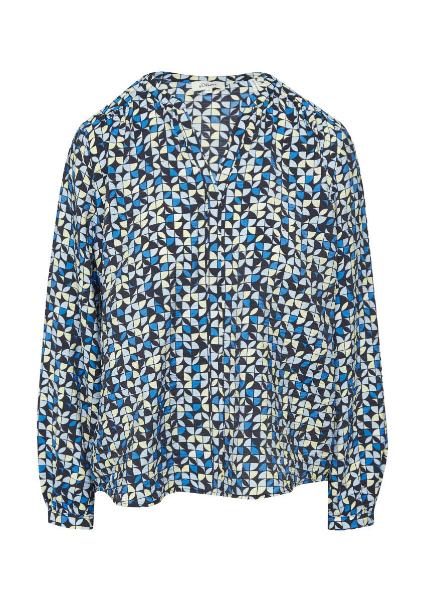 s.Oliver Red Label - Strukturierte Bluse aus Viskosemix blau - Gr. - 36 von s.Oliver Red Label