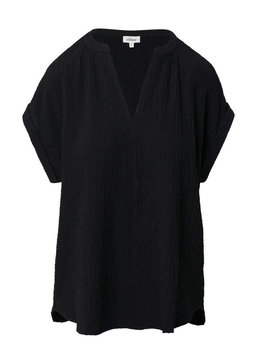 s.Oliver Red Label - Strukturierte Bluse aus Viskosemix schwarz - Gr. - 34 von s.Oliver Red Label