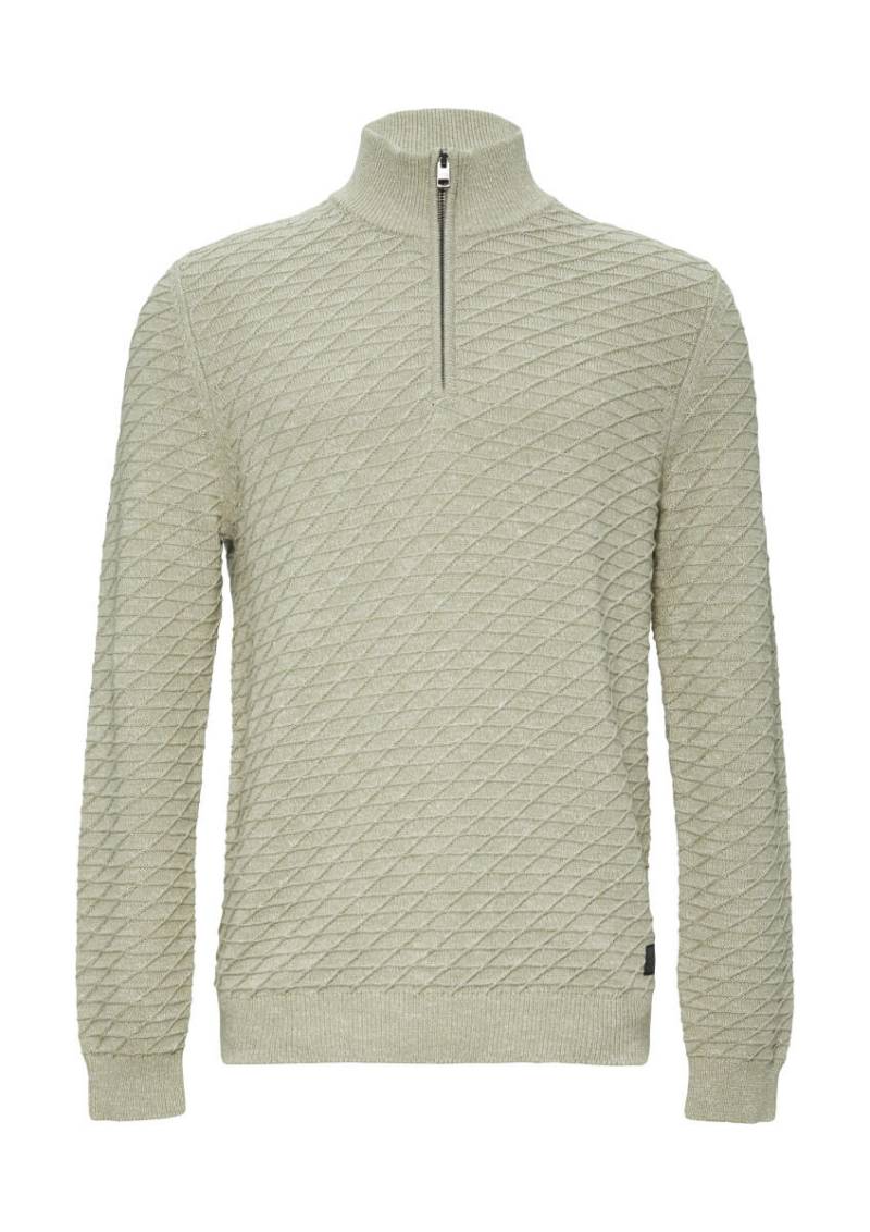 s.Oliver Red Label - Strukturierter Pullover mit Half-Zip beige - Gr. - XXL von s.Oliver Red Label