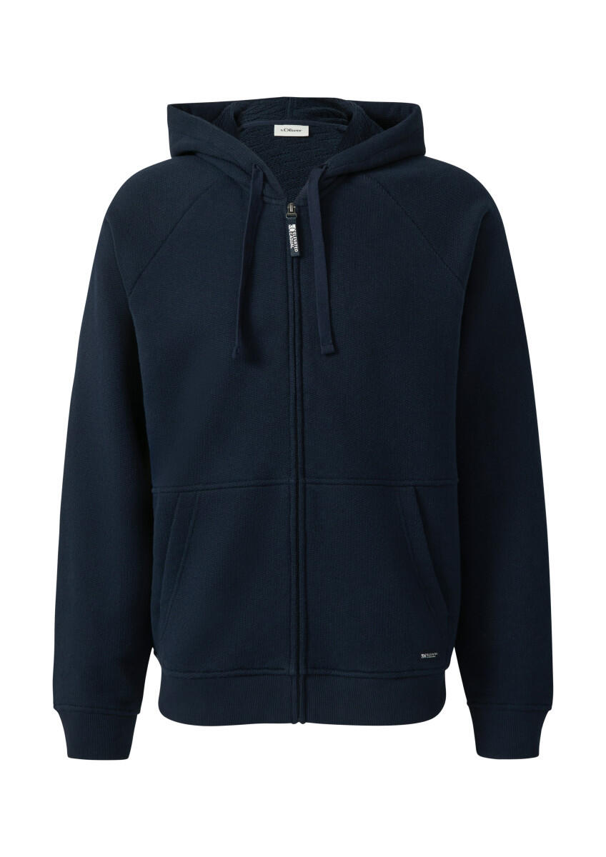 s.Oliver Red Label - Sweatjacke mit Kapuze und Raglanärmeln blau - Gr. - 3XL von s.Oliver Red Label