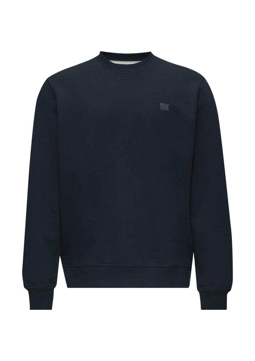 s.Oliver Red Label - Sweatshirt aus Baumwollmix mit Logo-Detail blau - Gr. - S von s.Oliver Red Label