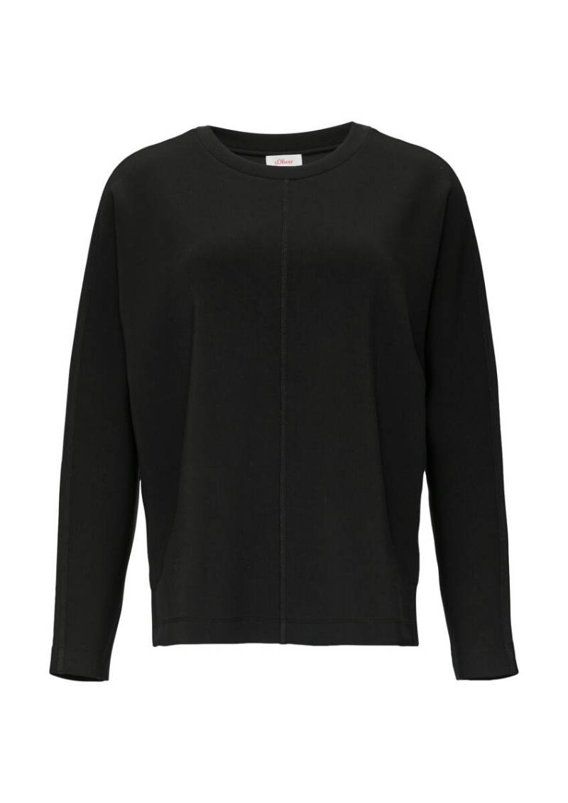 s.Oliver Red Label - Sweatshirt aus Scuba schwarz - Gr. - 34 von s.Oliver Red Label
