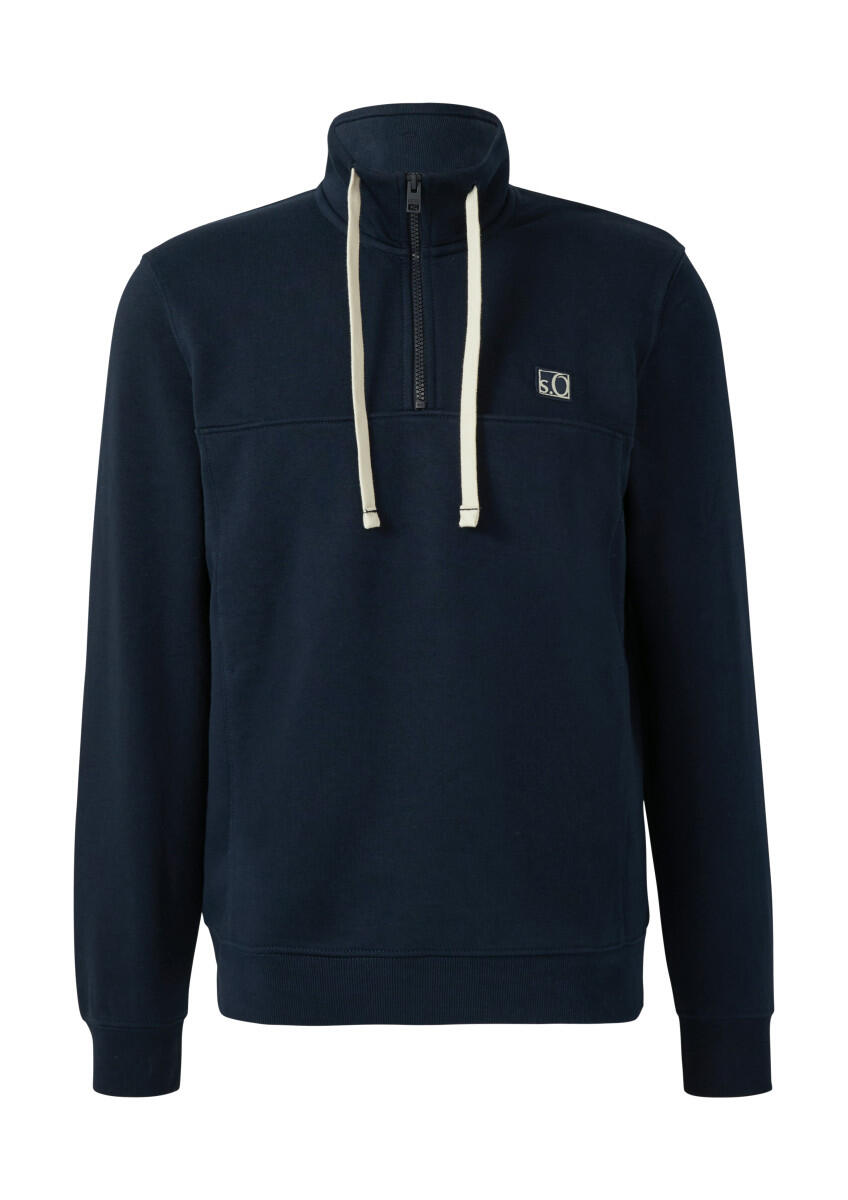 s.Oliver Red Label - Sweatshirt mit Eingrifftaschen und Label-Patch blau - Gr. - XXL von s.Oliver Red Label