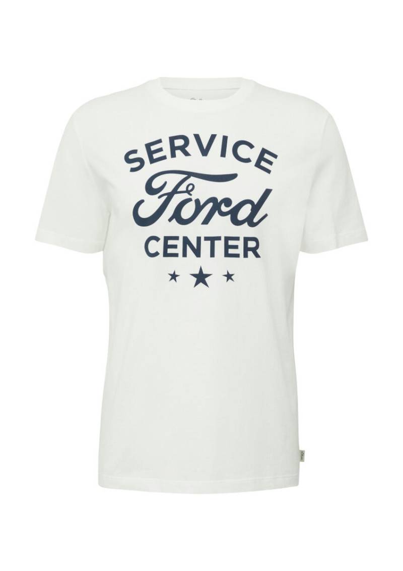 s.Oliver Red Label - T-Shirt aus Baumwolle mit Frontprint weiß - Gr. - XL von s.Oliver Red Label