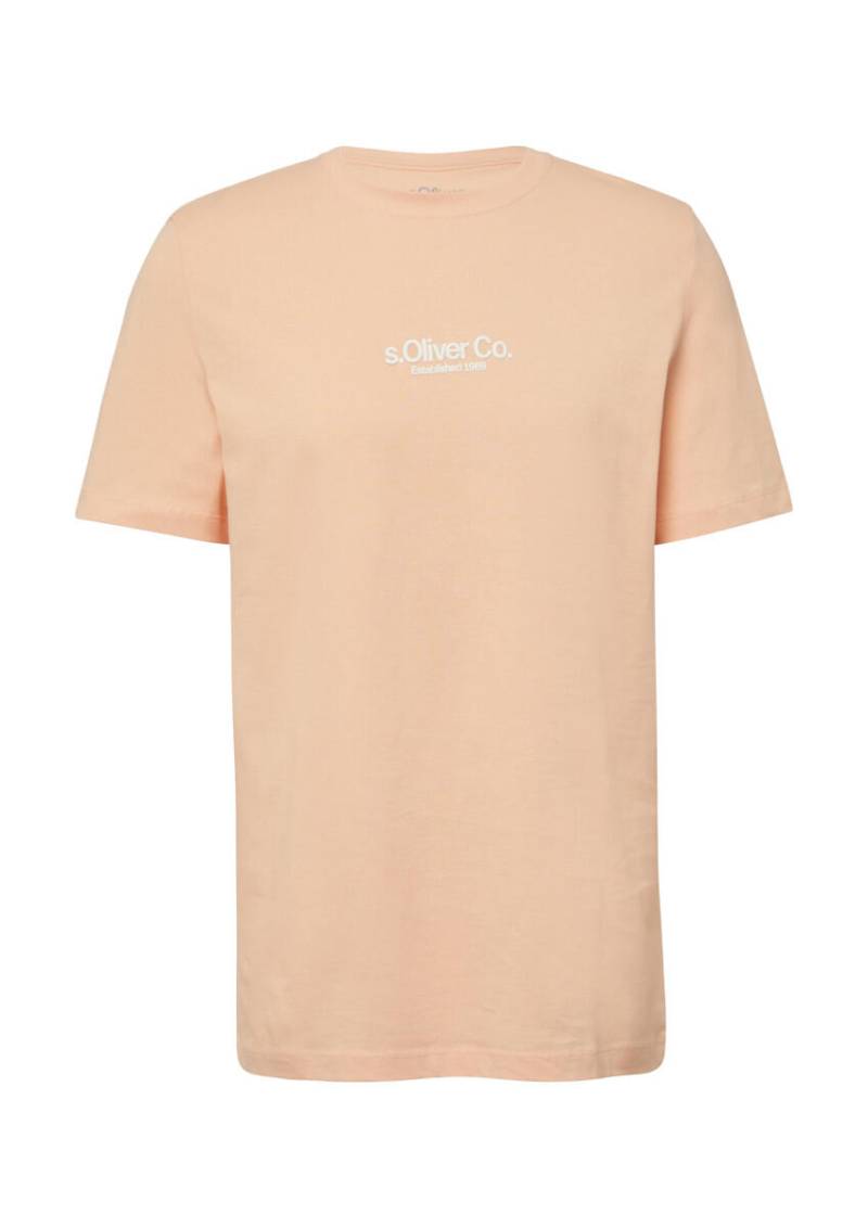 s.Oliver Red Label - T-Shirt aus Baumwolle mit Logo-Print orange - Gr. - XL von s.Oliver Red Label