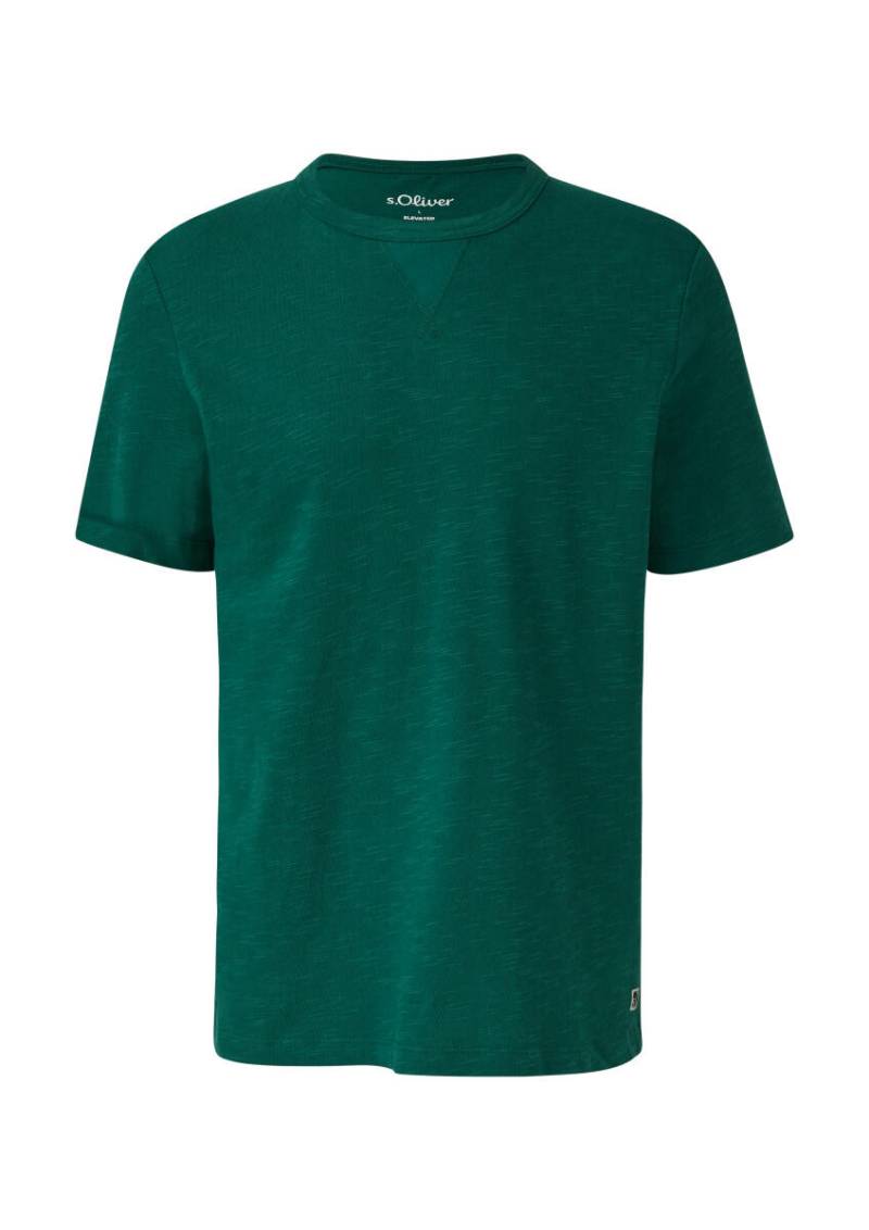 s.Oliver Red Label - T-Shirt aus Heavy Jersey mit Flammgarnstruktur grün - Gr. - 3XL von s.Oliver Red Label