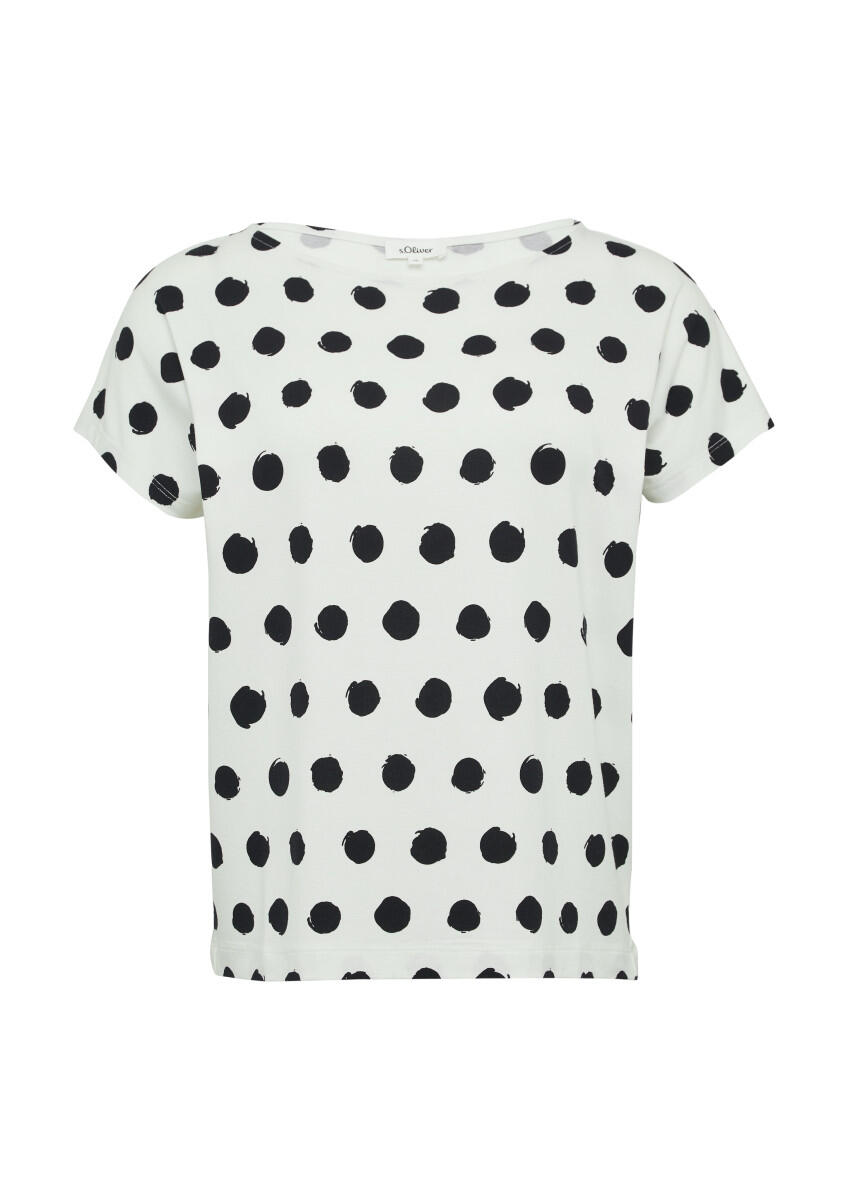 s.Oliver Red Label - T-Shirt aus Viskosemix im Relaxed Fit weiß - Gr. - 38 von s.Oliver Red Label