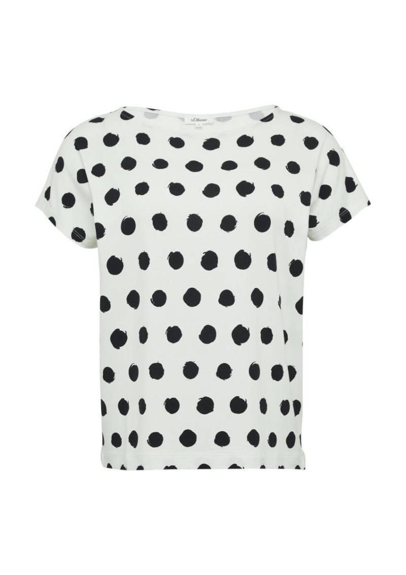 s.Oliver Red Label - T-Shirt aus Viskosemix im Relaxed Fit weiß - Gr. - 38 von s.Oliver Red Label
