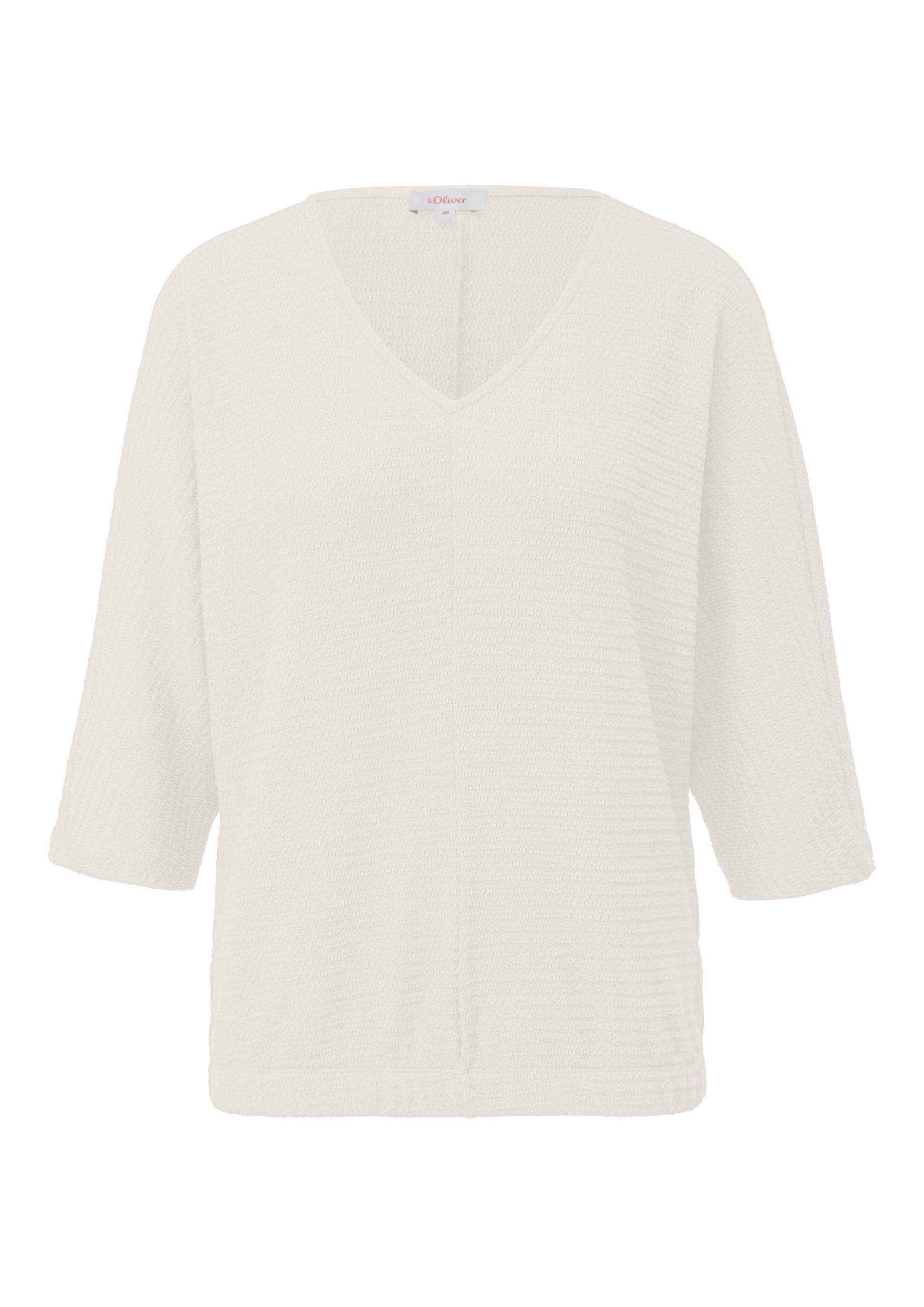 s.Oliver Red Label - T-Shirt mit 3/4 -Arm weiß - Gr. - 46 von s.Oliver Red Label