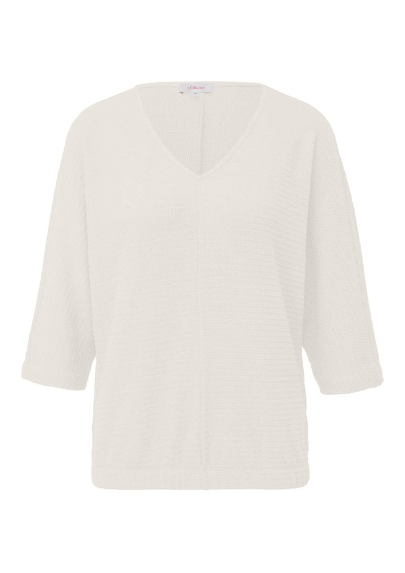 s.Oliver Red Label - T-Shirt mit 3/4 -Arm weiß - Gr. - 46 von s.Oliver Red Label