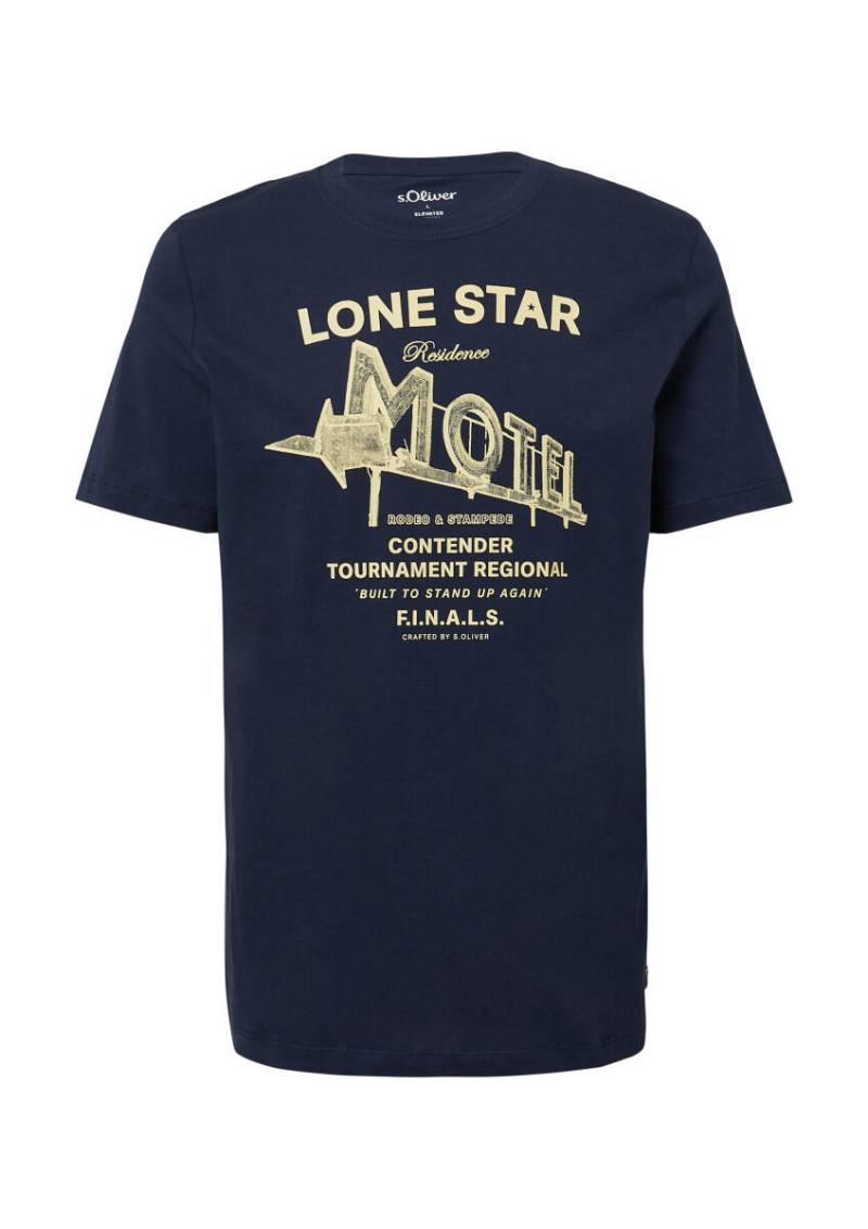s.Oliver Red Label - T-Shirt mit Artwork blau - Gr. - S von s.Oliver Red Label
