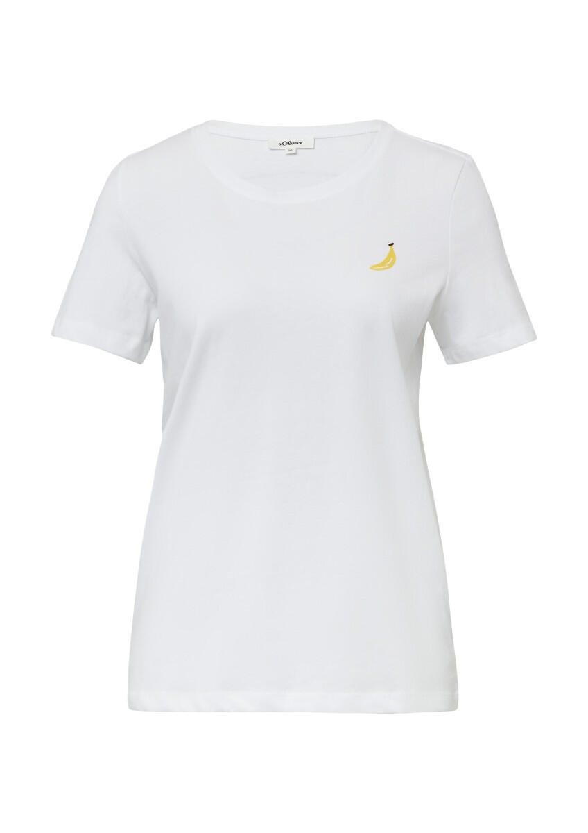 s.Oliver Red Label - T-Shirt mit Detail weiß - Gr. - 36 von s.Oliver Red Label