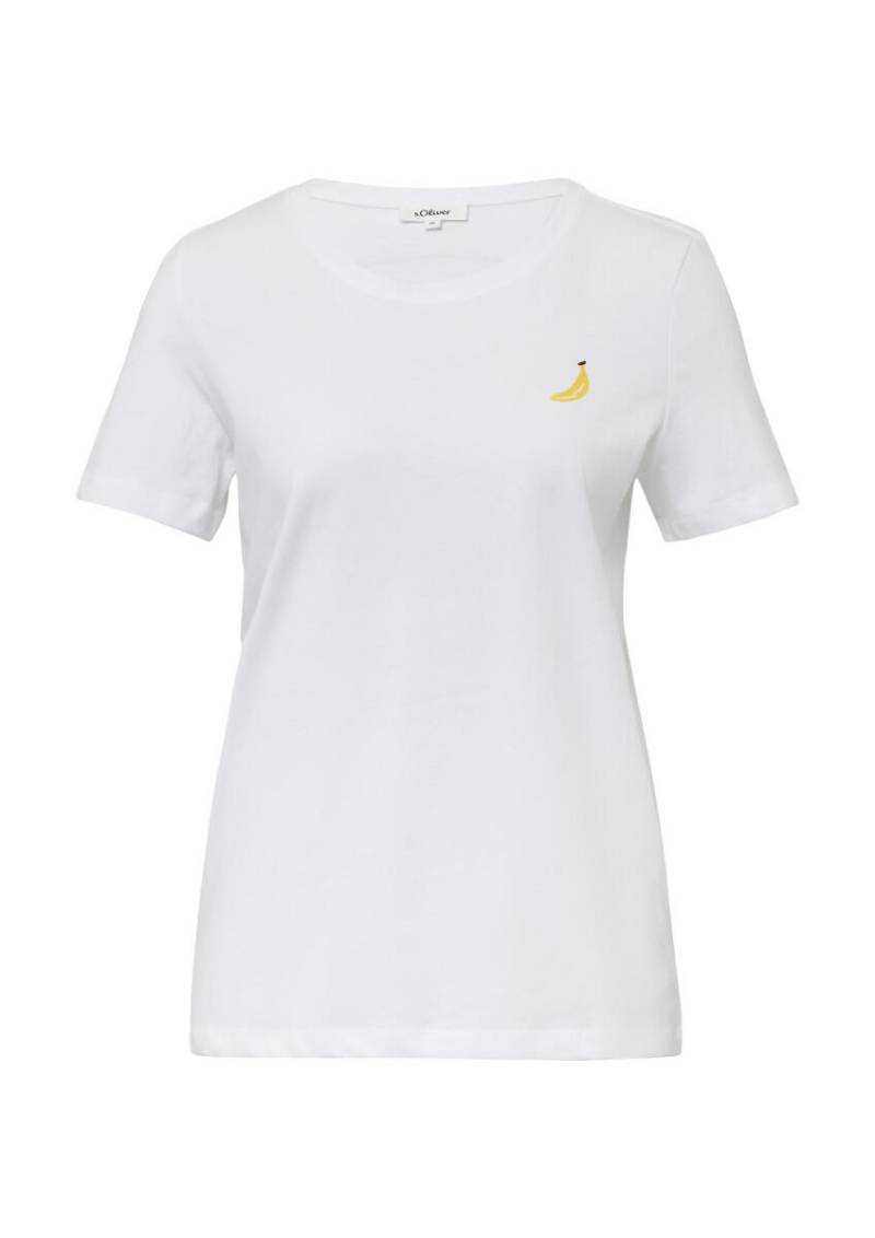 s.Oliver Red Label - T-Shirt mit Detail weiß - Gr. - 36 von s.Oliver Red Label
