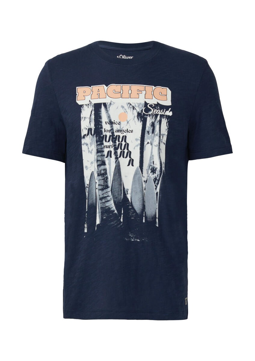 s.Oliver Red Label - T-Shirt mit Frontprint blau - Gr. - L von s.Oliver Red Label