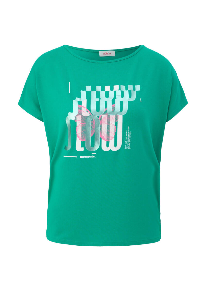 s.Oliver Red Label - T-Shirt mit Frontprint grün - Gr. - 32 von s.Oliver Red Label