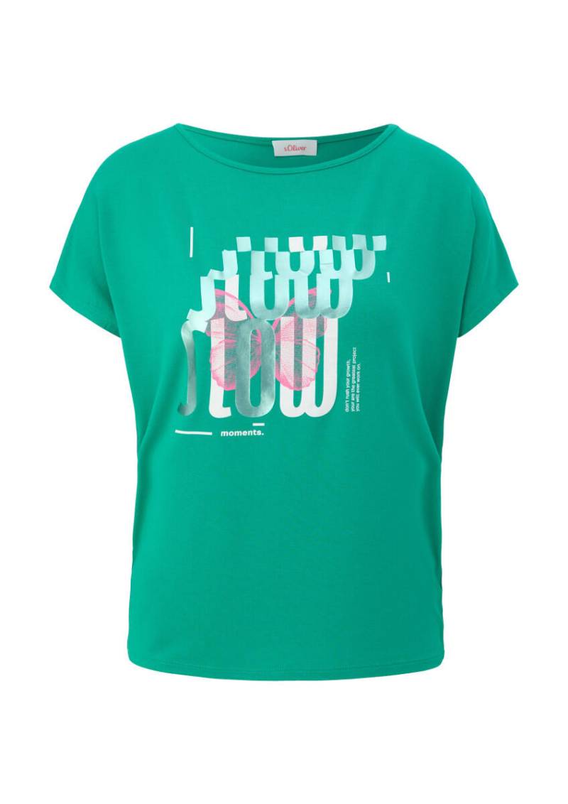 s.Oliver Red Label - T-Shirt mit Frontprint grün - Gr. - 32 von s.Oliver Red Label