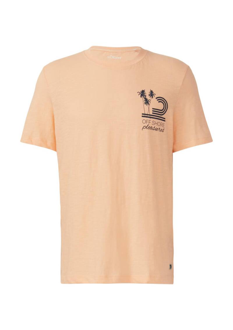 s.Oliver Red Label - T-Shirt mit Frontprint orange - Gr. - XL von s.Oliver Red Label