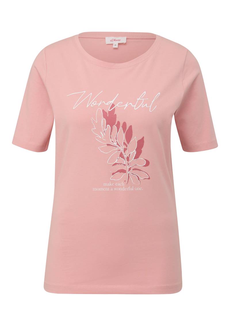 s.Oliver Red Label - T-Shirt mit Frontprint pink - Gr. - 36 von s.Oliver Red Label
