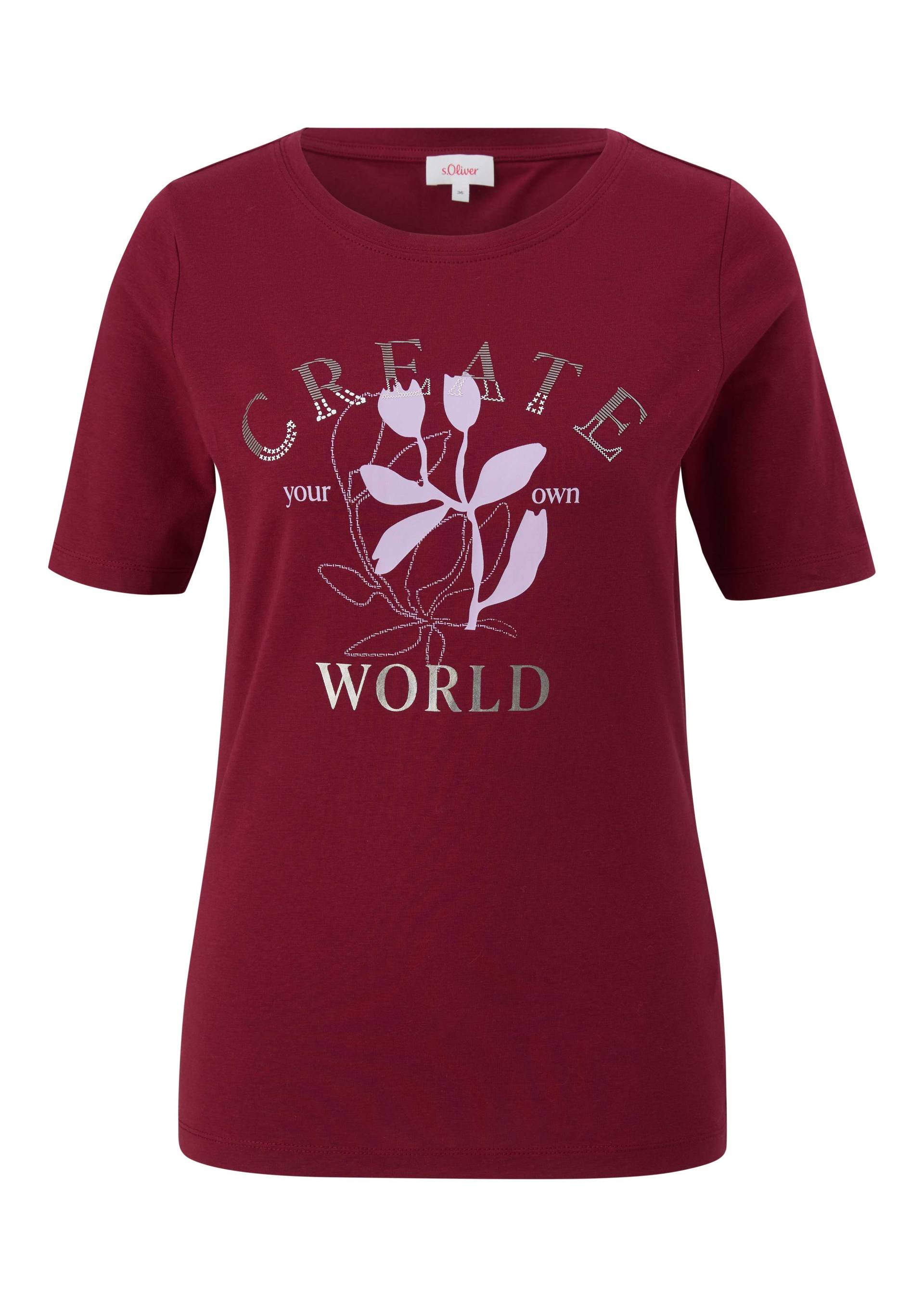 s.Oliver Red Label - T-Shirt mit Frontprint rot - Gr. - 36 von s.Oliver Red Label