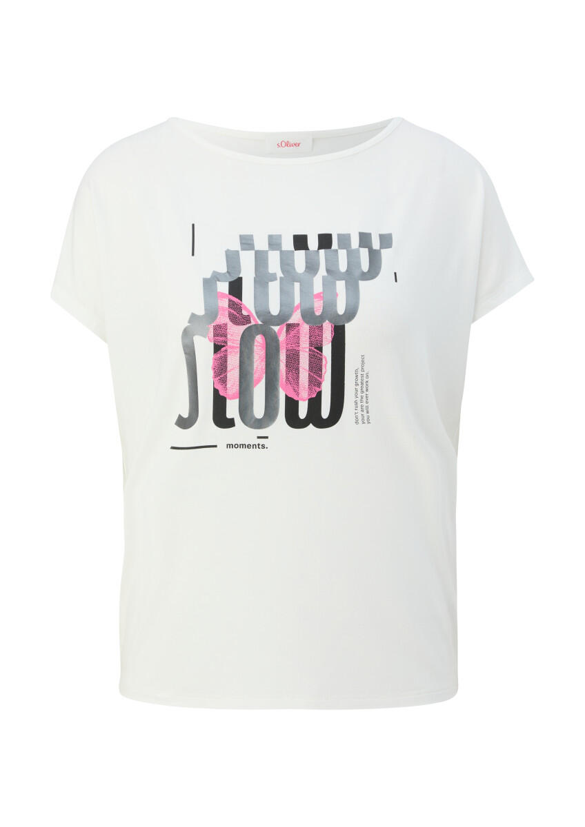 s.Oliver Red Label - T-Shirt mit Frontprint weiß - Gr. - 36 von s.Oliver Red Label