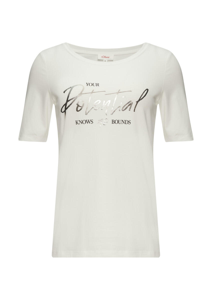 s.Oliver Red Label - T-Shirt mit Frontprint weiß - Gr. - 36 von s.Oliver Red Label
